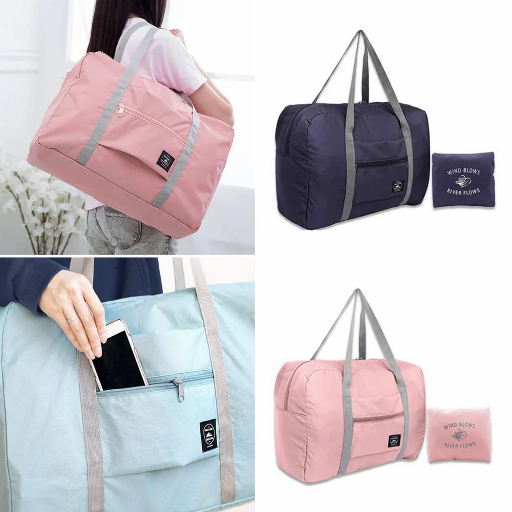 Dropiffy Travel Foldable Nylon Duffle Tote Bag Waterproof Lightweight Carry On Luggage Bag Gym Bag